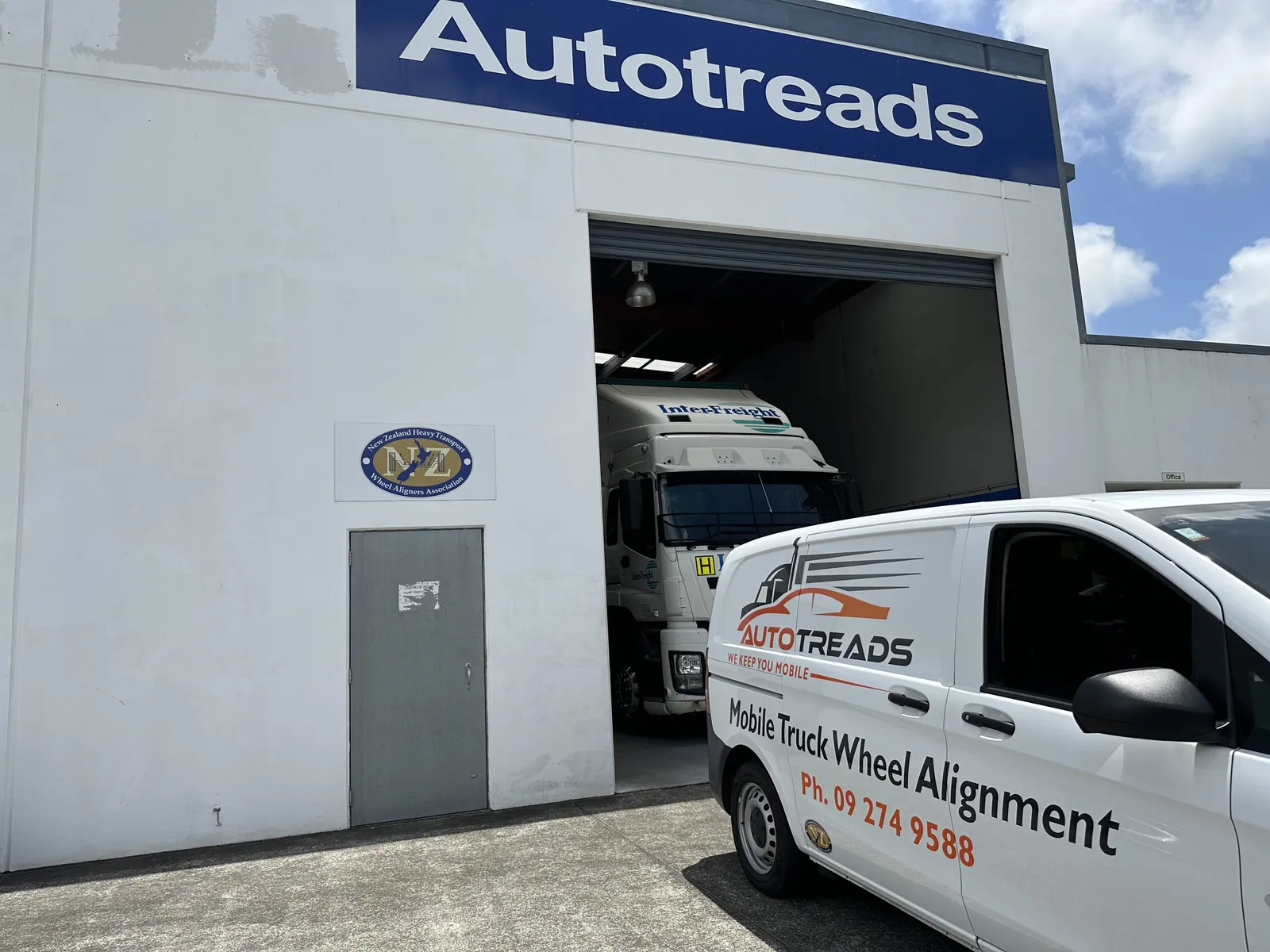 AutoTreads branded mobile service van