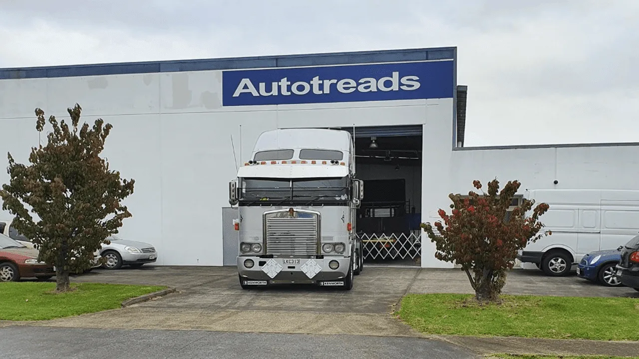 AutoTreads workshop frontage and signage at 13B Carpenter Road, East Tamaki