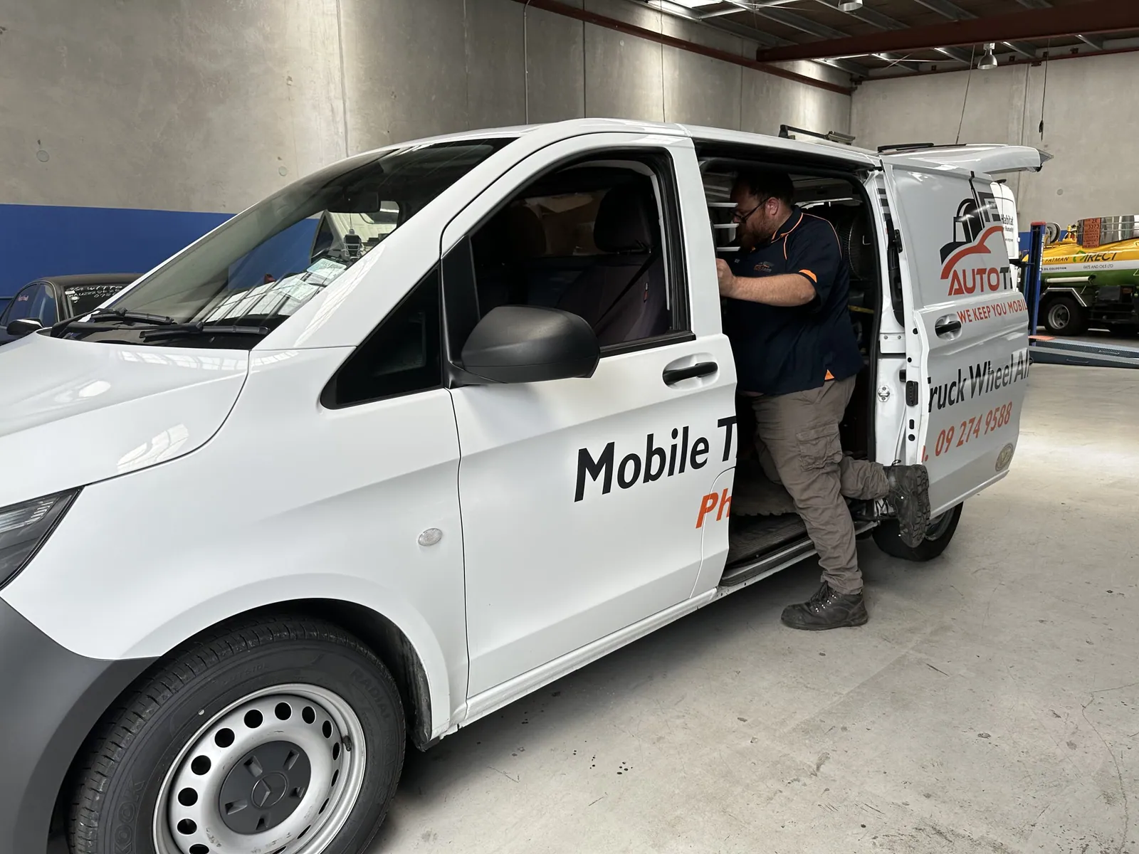 Mechanical Services at the AutoTreads workshop in East Tamaki